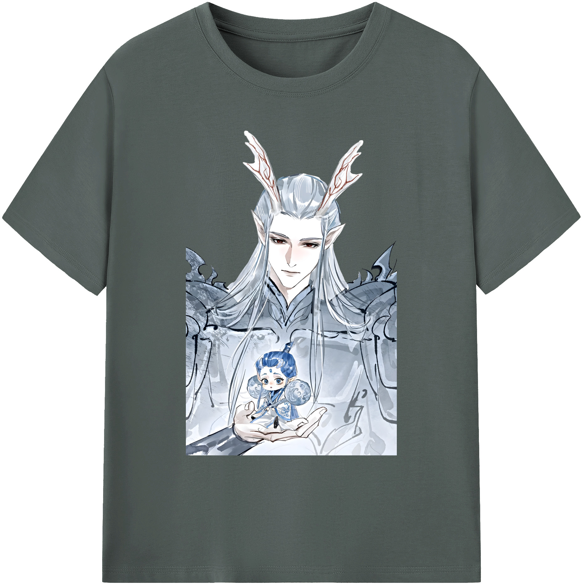 （画像用） Ne Zha 2 ナタ 魔童の大暴れ 綿100％ メンズ半袖Tシャツ｜肌触りやわらか＆通気性